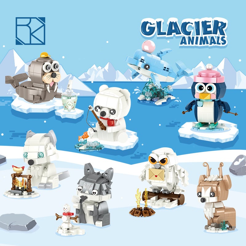 Hsanhe Hengsanhe Mini Particle Building Block Assembly Toys 30014 Cartoon Animal Series Delivery - Image 3